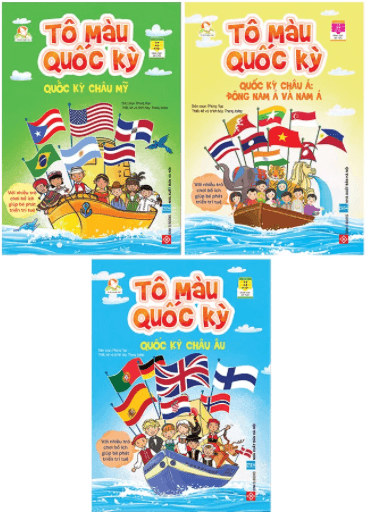 Combo - Tô màu quốc kỳ 3T