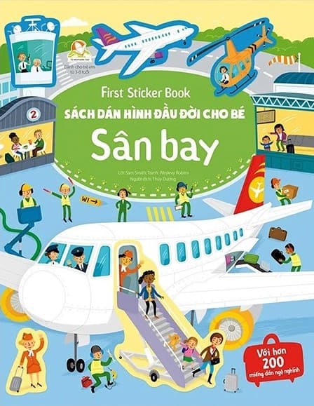 Sách Dán Hình Đầu Đời Cho Bé - First Sticker Book - Sân Bay - Wesley Robins