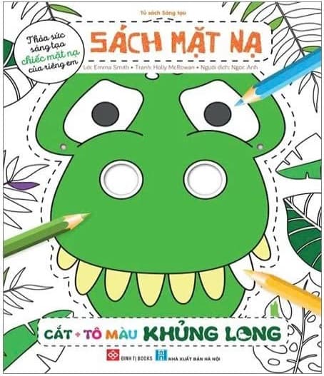 Sách Mặt Nạ - Cắt + Tô Màu Khủng Long - Ngọc Ánh