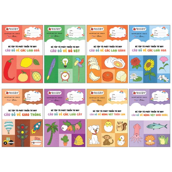 Sách Bộ Sách Bé Tập Tô Phát Triển Tư Duy - Câu Đố Tư Duy (Bộ 8 Cuố - Vũ