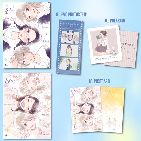 Truyện Tranh Bộ Manga Sắc Thiên Thanh U Sầu - Tập 1 + Tập 2 (Bộ 2 Tập) - Thiên Thanh