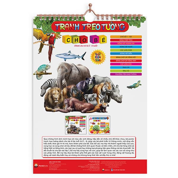 Sách Tranh Treo Tường Cho Bé (Dành Cho Bé Từ 2 Đến 6 Tuổi)