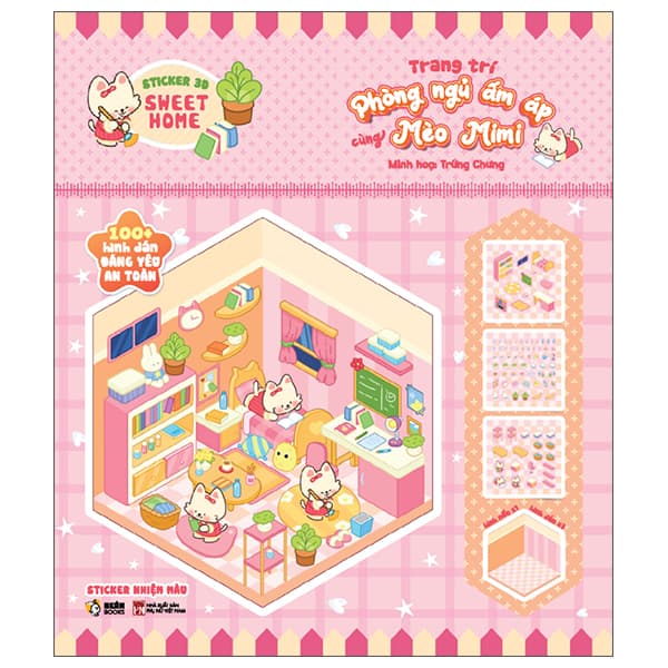 Sách Sticker 3D Sweet Home - Trang Trí Phòng Ngủ Ấm Áp Cùng Mèo Mimi - Phụ Nữ Việt Nam