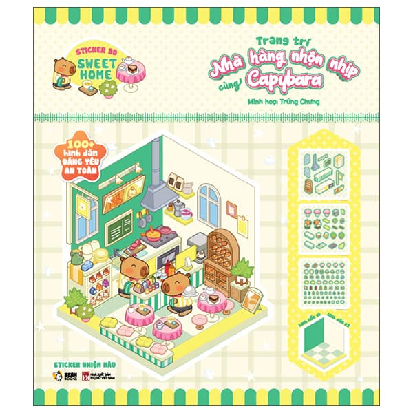 Sách Sticker 3D Sweet Home - Trang Trí Nhà Hàng Nhộn Nhịp Cùng Capybara - Phụ Nữ Việt Nam