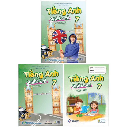 Sách Bộ Sách Tiếng Anh 7 - Right On! - Student's Book + Workbook + Vở Ghi Chép - Võ Đại Phúc