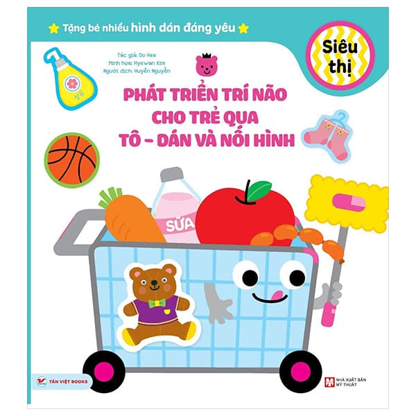 Sách Phát Triển Trí Não Cho Trẻ Qua Tô - Dán Và Nối Hình - Siêu Thị