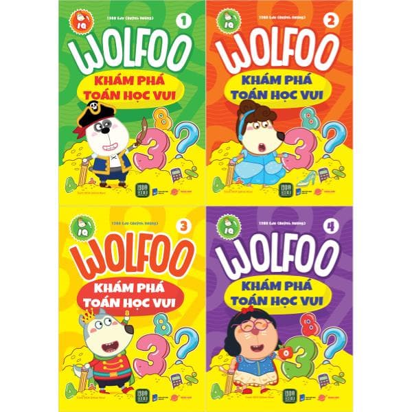 Sách Bộ Sách Wolfoo Khám Phá Toán Học Vui - Tập 1-4 (Bộ 4 Cuốn) - 1980Edu (Quỳnh Hương)