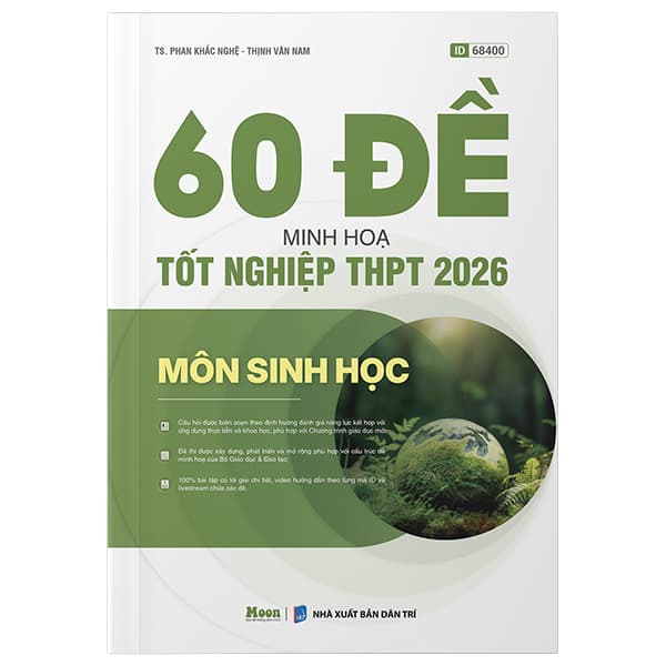 Sách 60 Đề Minh Họa Tốt Nghiệp THPT 2026 - Môn Sinh Học - Phan Khắc Nghệ
