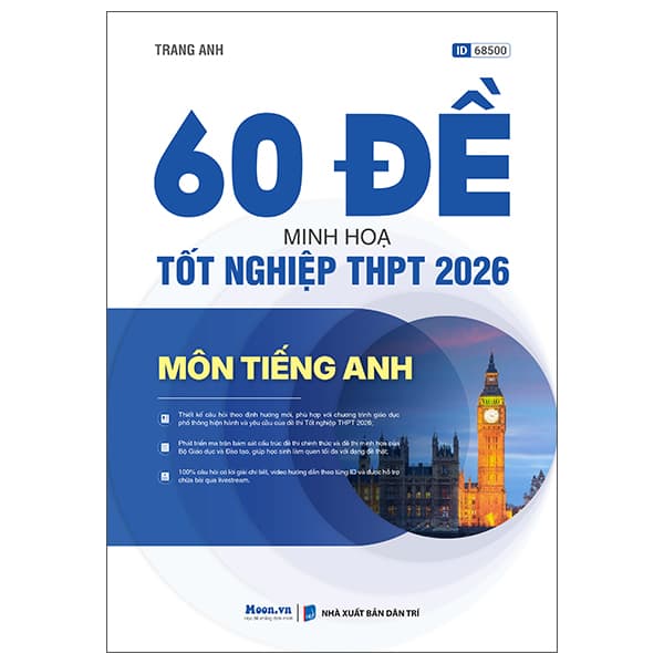 Sách 60 Đề Minh Họa Tốt Nghiệp THPT 2026 - Môn Tiếng Anh - Trang Anh