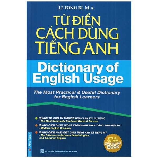 Sách Từ Điển Cách Dùng Tiếng Anh - Lê Đình Bì