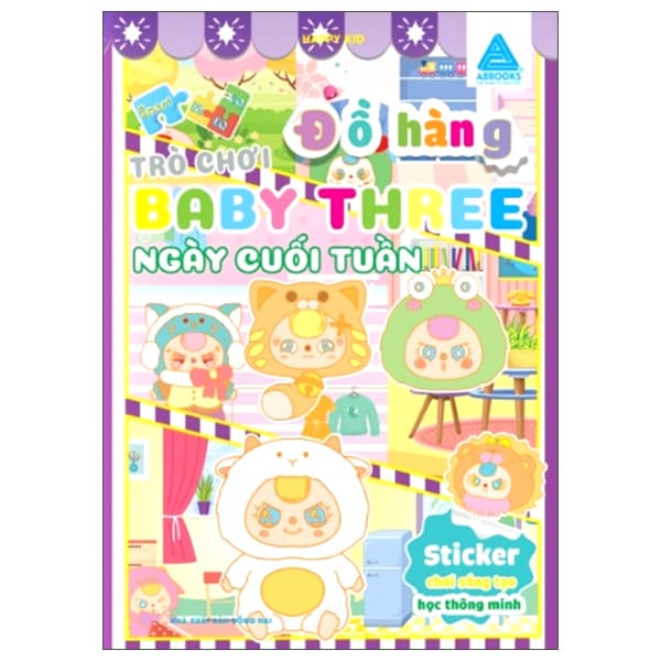 Sách Sticker Chơi Sáng Tạo Học Thông Minh - Trò Chơi Đồ Hàng Baby Three - - Happy Kid