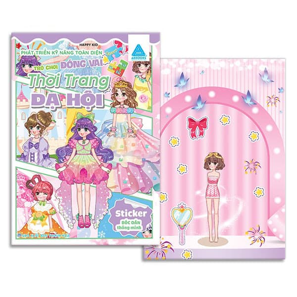 Sách Bóc Dán Thông Minh - Phát Triển Kỹ Năng Toàn Diện - Trò Chơi Đóng - Happy Kid