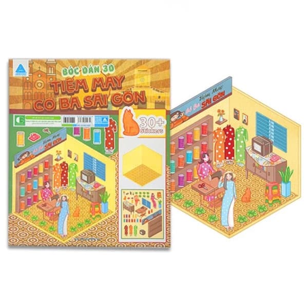 Sách Bóc Dán 3D - Tiệm May Cô Ba Sài Gòn - Tiểu Tranh