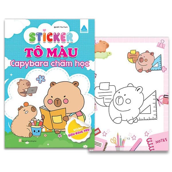 Sách Sticker Tô Màu - Capybara Chăm Học