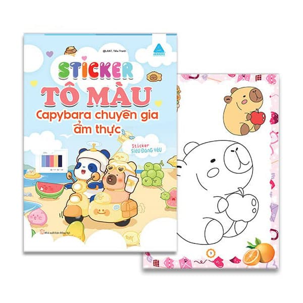 Sách Sticker Tô Màu - Capybara Chuyên Gia Ẩm Thực - @LANT