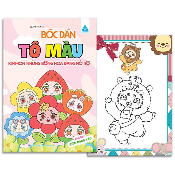 Sách Bóc Dán Tô Màu - Kimmon Những Bông Hoa Đang Nở Rộ - Làn