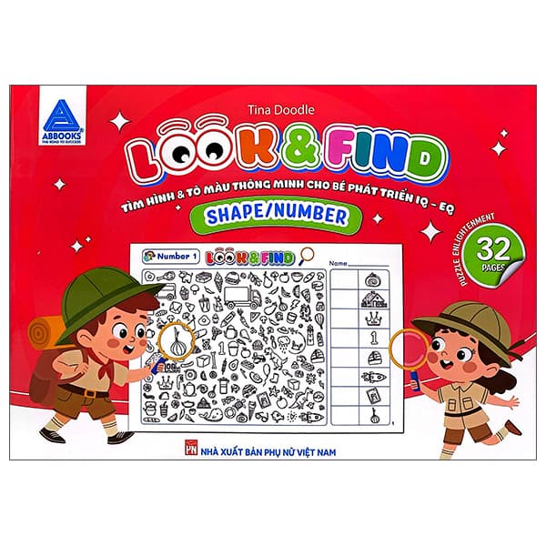 Sách Look And Find - Tìm Hình Và Tô Màu Thông Minh Cho Bé Phát Triển IQ-EQ - - Việt An