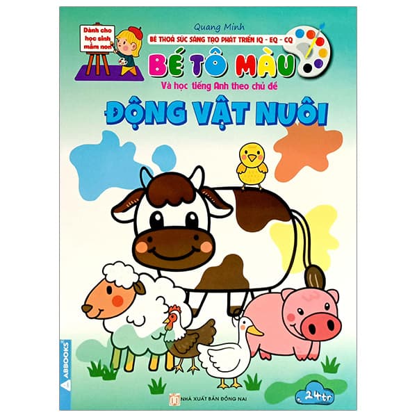 Sách Bé Thỏa Sức Sáng Tạo Phát Triển IQ-EQ-CQ -Bé Tô Màu Và Học Tiế - Minh