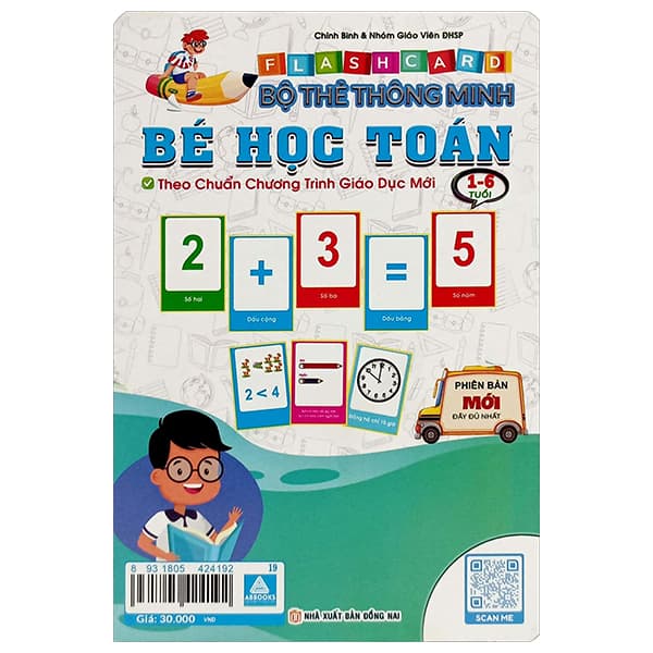 Sách Flashcard - Bộ Thẻ Thông Minh - Bé Học Toán (1-6 Tuổi) (Tái Bản 202 - Chính Bình Và Nhóm Giáo Viên ĐHSP