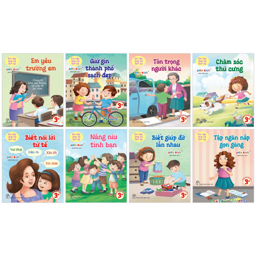 Sách Bộ Sách Em Tập Ứng Xử Lịch Sự (Bộ 8 Cuốn) - Jolly Kids