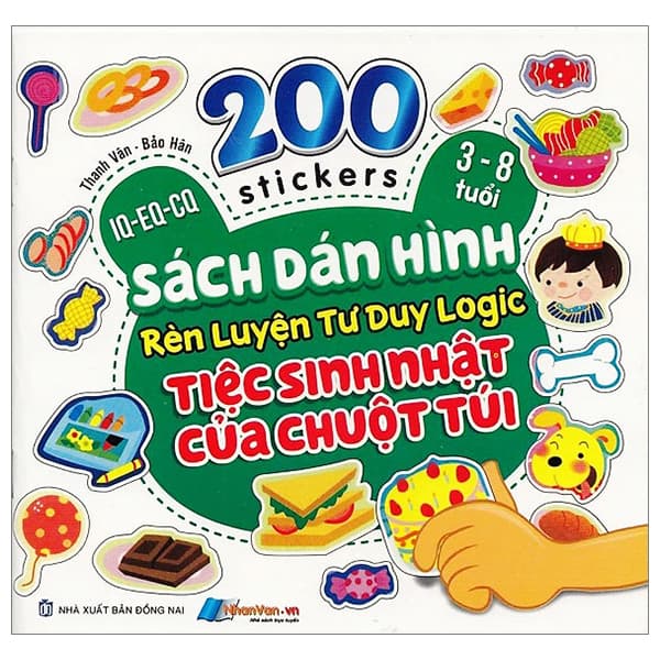 Sách 200 Stickers - Sách Dán Hình Rèn Luyện Tư Duy Logic - Tiệc Sinh Nhật C - Thanh Vân