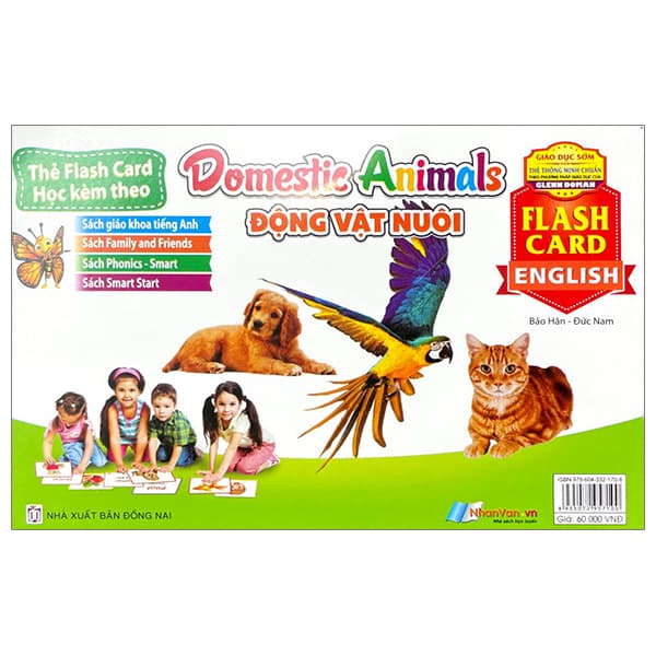 Sách Flash Card Tiếng Anh - Domestic Animals (Động Vật Nuôi) (Tái Bản 2023) - Đức Nam