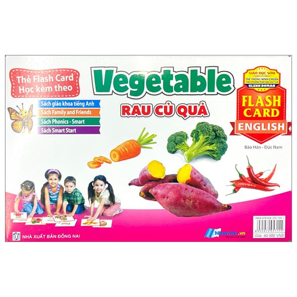Sách Flash Card Tiếng Anh - Vegetable (Rau Củ Quả) (Tái Bản 2023)