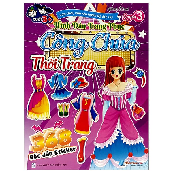 Sách 368 Bóc Dán Sticker - Hình Dán Trang Phục Công Chúa - Quyển 3 - Thời - Nai Con