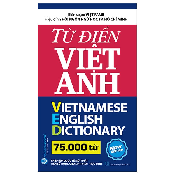 Sách Từ Điển Việt Anh 75000 Từ (Tái Bản 2025) - Việt Fame