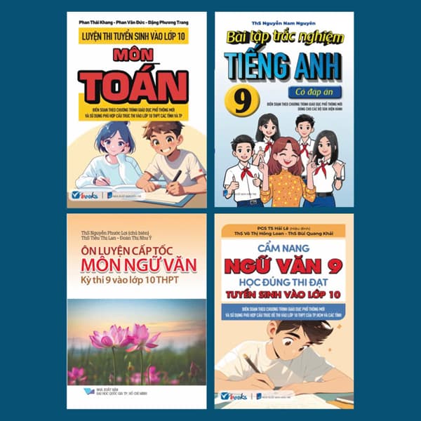 Sách Bộ Sách Thi Tuyển Sinh Vào Lớp 10 - Môn Toán + Tiếng Anh + Ngữ Văn - Nhiều Tác Giả