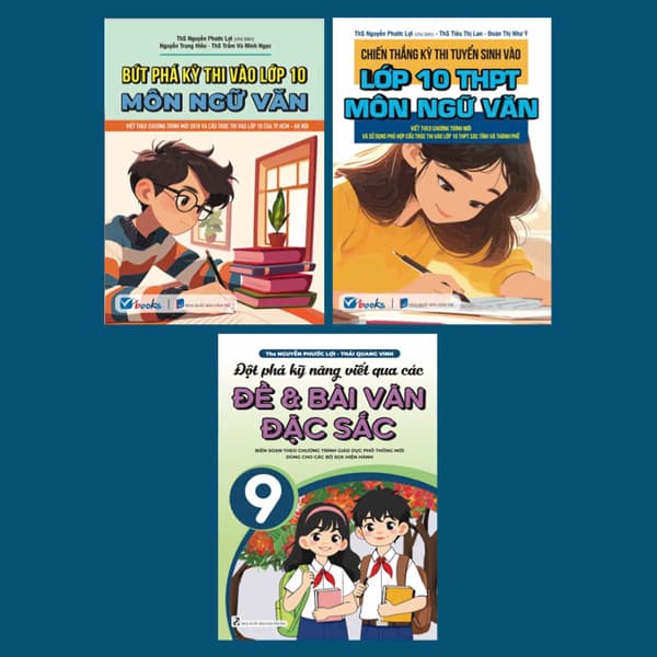 Sách Bộ Sách Ôn Tập Và Luyện Thi Vào Lớp 10 Môn Ngữ Văn (Bộ 3 Cuốn - Nhiều Tác Giả