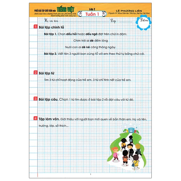 Sách Phiếu Bài Tập Cuối Tuần Môn Tiếng Việt - Lớp 2 - Lê Phương Liên