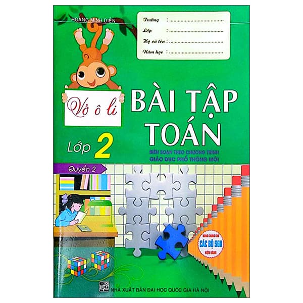 Sách Vở Ô Li Bài Tập Toán Lớp 2 - Quyển 2 - Minh Hà