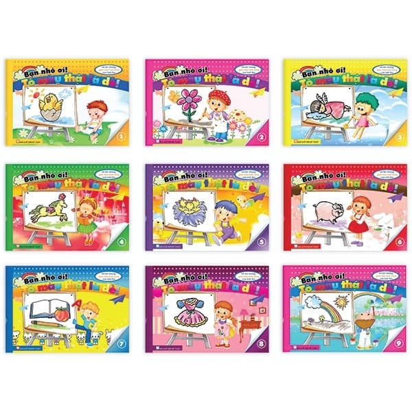 Sách Bộ Sách Bạn Nhỏ Ơi Tô Màu Thật Là Dễ: Vẽ Lên Những Gam Màu T - Minh thư