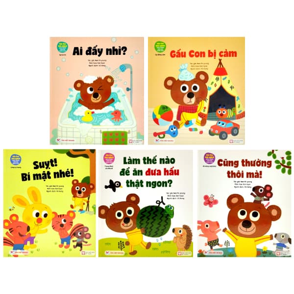 Sách Bộ Sách Gấu Con Tinh Nghịch - Bìa Cứng (Bộ 5 Cuốn) - Nam Mi-Young