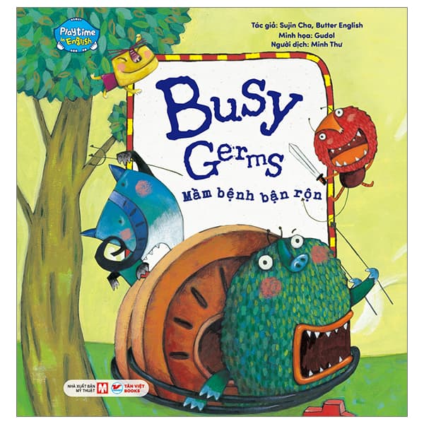 Sách Playtime In English - Level 2 - Busy Germs - Mầm Bệnh Bận Rộn