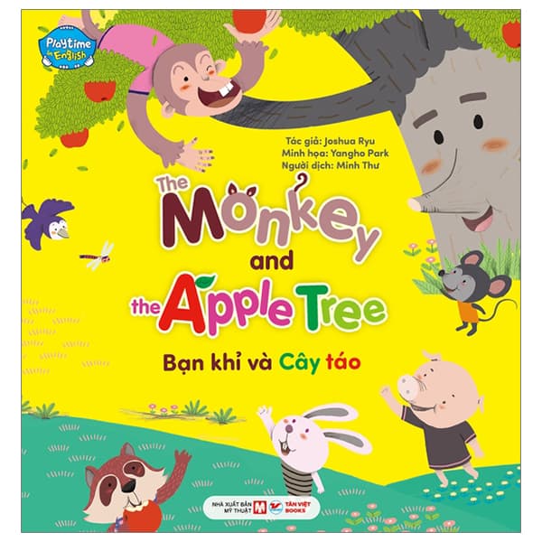 Sách Playtime In English - Level 4 - Monkey And Apple Tree - Bạn Khỉ Và Cây Táo - Joshua Ryu