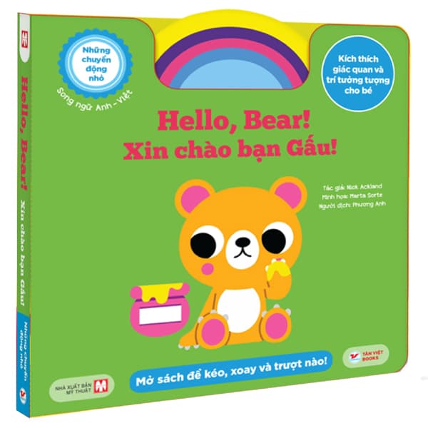 Sách Những Chuyển Động Nhỏ - Hello, Bear! - Xin Chào Bạn Gấu! - Song Ng� - Nick Ackland