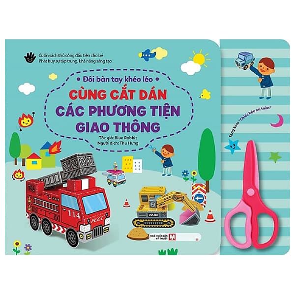 Sách Đôi Bàn Tay Khéo Léo - Cùng Cắt Dán Các Phương Tiện Giao Thông - B - Blue Rabbit