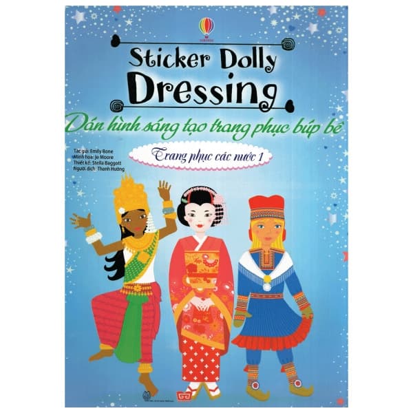 Sách Dán Hình Sáng Tạo Trang Phục Búp Bê - Trang Phục Các Nước 1 - Dinhtibooks