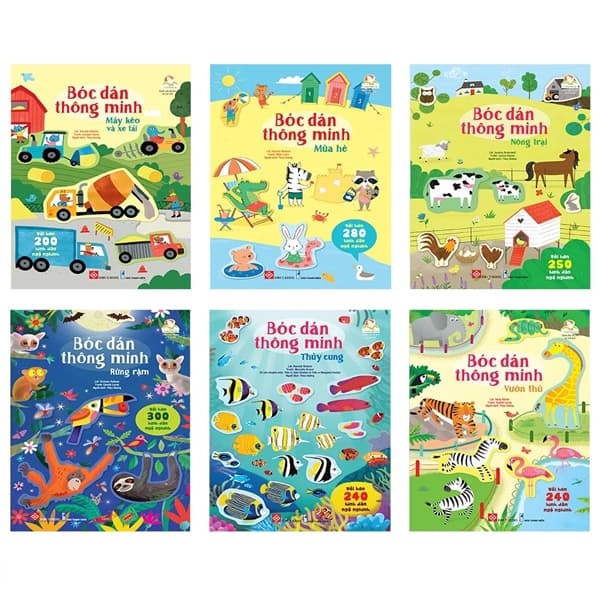 Sách Bộ Tủ Sách Sáng Tạo - Bóc Dán Thông Minh (Bộ 6 Cuốn) - Holly Bathie