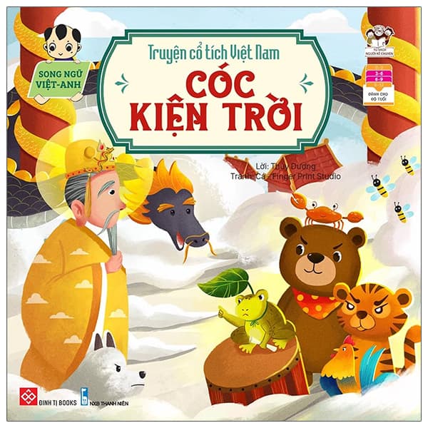 Sách Truyện Cổ Tích Việt Nam - Cóc Kiện Trời (Song Ngữ Việt - Anh)