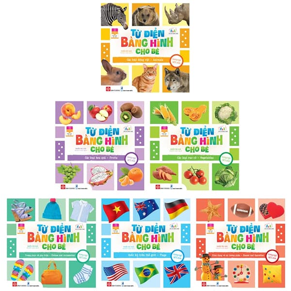 Sách Bộ Từ Điển Bằng Hình Cho Bé (Bộ 6 Cuốn)