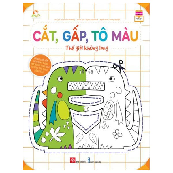 Sách Cắt, Gấp, Tô Màu - Thế Giới Khủng Long - Elizabeth Golding
