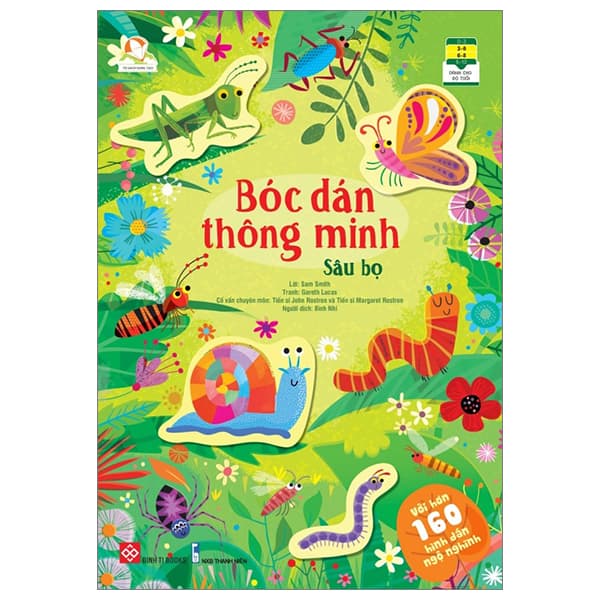 Sách Bóc Dán Thông Minh - Sâu Bọ (Dành Cho Trẻ Từ 3-8 Tuổi) - Sam Smith