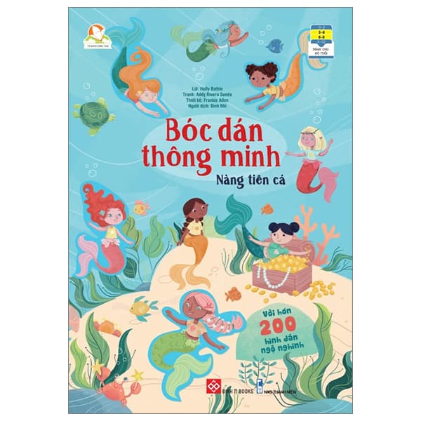 Sách Bóc Dán Thông Minh - Nàng Tiên Cá (Dành Cho Trẻ Từ 3-8 Tuổi) - Minh Minh