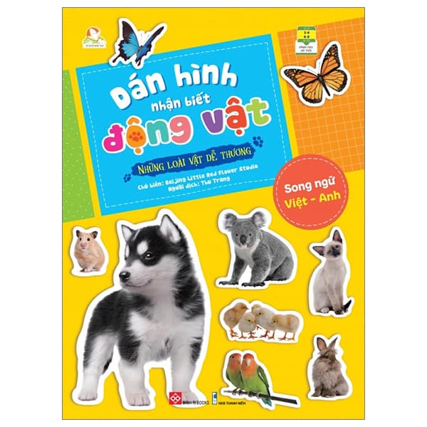 Sách Dán Hình Nhận Biết Động Vật - Những Loài Vật Dễ Thương (Song - Beijing Little Red Flower Studio