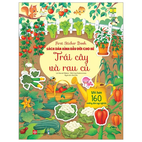 Sách First Sticker Book - Sách Dán Hình Đầu Đời Cho Bé - Trái Cây Và Rau - Hannah Watson