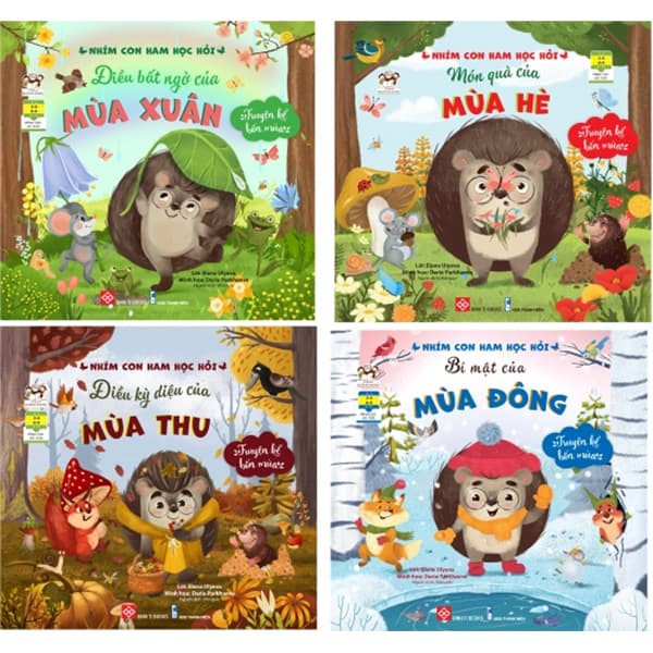 Sách Bộ Sách Truyện Kể Bốn Mùa - Nhím Con Ham Học Hỏi (Bộ 4 Cuốn) - Elena Ulyeva