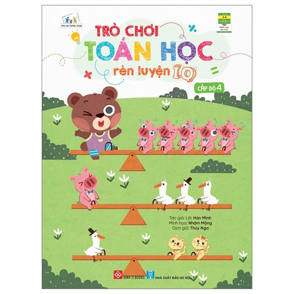 Sách Trò Chơi Toán Học Rèn Luyện IQ - Cấp Độ 4 (Dành Cho Trẻ Từ 3-9 - Hàn Minh